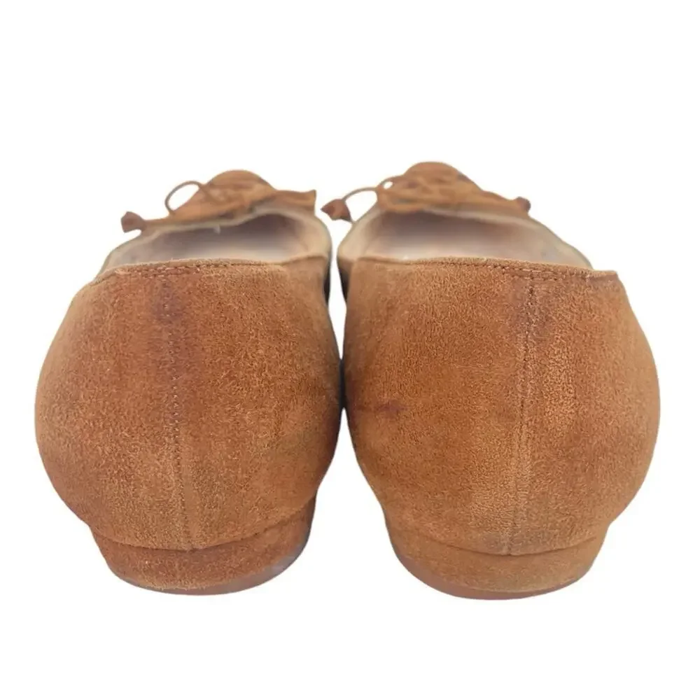 CHRISTIAN LOUBOUTIN Brown Suede Leather Flats - Size 36/6
